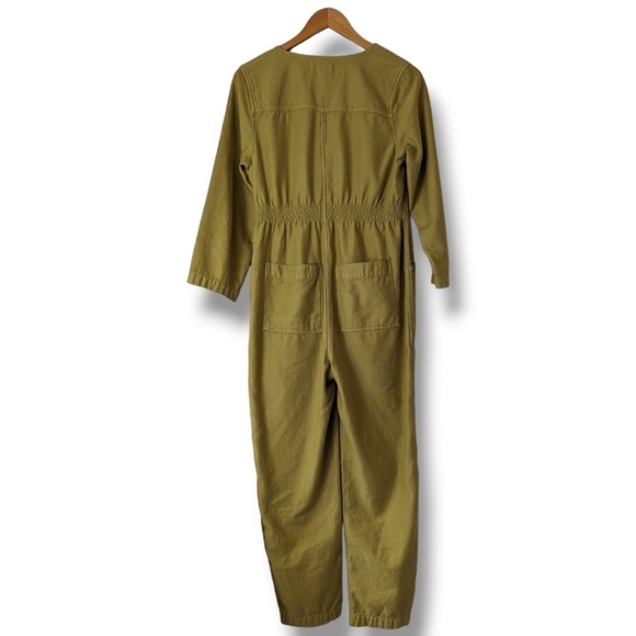 Madewell Garment Dyed Patch Pocket Coverall Utility Zip Jumpsuit Muted Olive: S - Picture 6 of 6